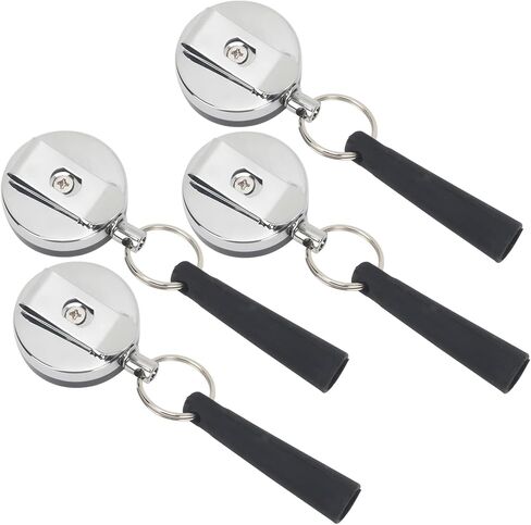 4 قطع حامل أقلام قابل للسحب، حامل أقلام رصاص من السيليكون المرن، سلك فولاذي شديد التحمل قابل للسحب حامل أقلام رصاص - مضاد للخسارة للنجارين والممرضات والنادلات وعمال البناء in Kuwait