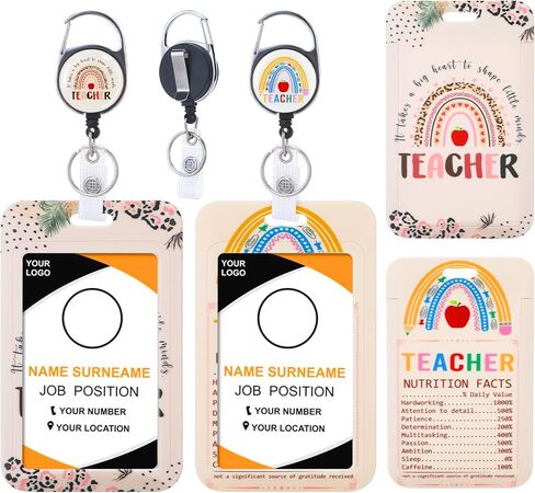 Boho Retractable ID Badge Holder - 2PCS Bible Verse ID Badge Holders Reel Carabiner Clip Retractable ID Name Tag Card Keychain Accessories for Women Teachers Nurse Students Religious Christian Gifts in Kuwait