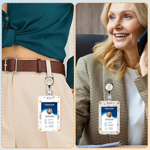 Boho Retractable ID Badge Holder - 2PCS Bible Verse ID Badge Holders Reel Carabiner Clip Retractable ID Name Tag Card Keychain Accessories for Women Teachers Nurse Students Religious Christian Gifts in Saudi Arabia