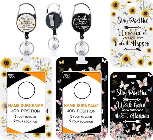 Boho Retractable ID Badge Holder - 2PCS Bible Verse ID Badge Holders Reel Carabiner Clip Retractable ID Name Tag Card Keychain Accessories for Women Teachers Nurse Students Religious Christian Gifts in Saudi Arabia