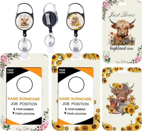 Boho Retractable ID Badge Holder - 2PCS Bible Verse ID Badge Holders Reel Carabiner Clip Retractable ID Name Tag Card Keychain Accessories for Women Teachers Nurse Students Religious Christian Gifts in Saudi Arabia