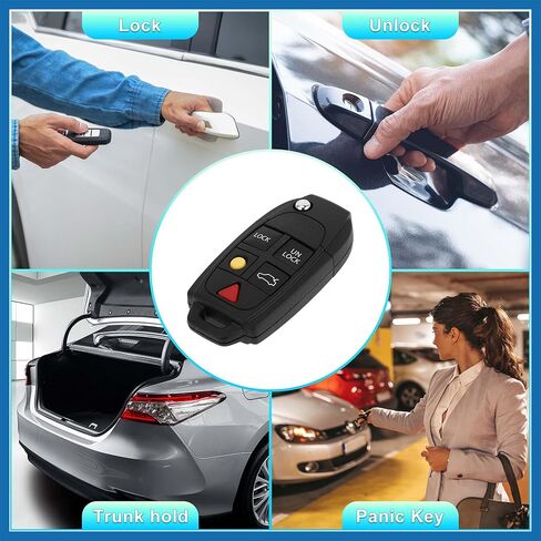 433MHz LQNP2T-APU Keyless Entry Remote Ignition Transponder Key Fob for Volvo XC90 2004-2014 for Volvo XC70 2004-2007 5 Buttons Item Replacement in Saudi Arabia