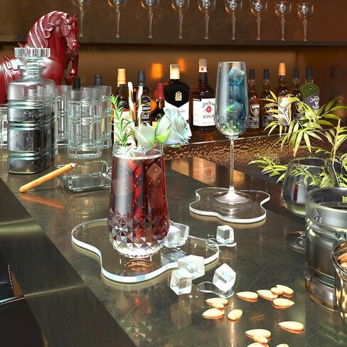 قطعتان من قواعد الأكواب المصنوعة من الأكريليك، قاعدة أكواب لطيفة لطاولة القهوة، قاعدة مقاومة للحرارة لسطح المكتب، قاعدة شفافة لمكتب المكتب المنزلي، ملحق لحماية سطح المكتب، على شكل سحابة in Kuwait