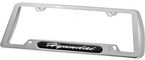حامل غطاء إطار لوحة الترخيص من الفولاذ المقاوم للصدأ لسيارة Hyundai Chrome in Kuwait