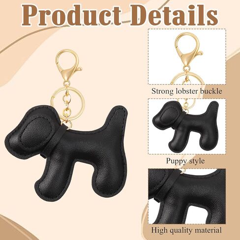 3Pcs Leather Dog Bag Charm, Dogs Lover Charm Keychain Cute Puppy Keychain Dog Keyring for Women Purse Backpack Handbags in Saudi Arabia
