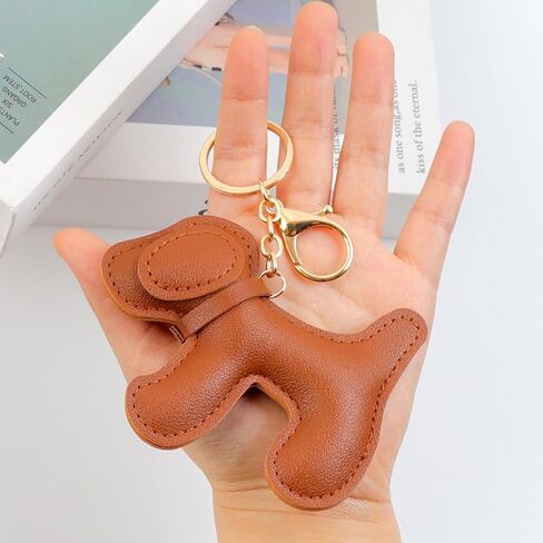 3Pcs Leather Dog Bag Charm, Dogs Lover Charm Keychain Cute Puppy Keychain Dog Keyring for Women Purse Backpack Handbags in Saudi Arabia