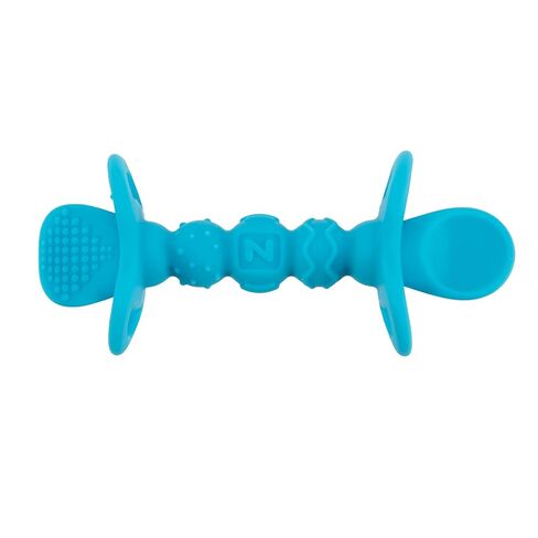 Nuby Dipeez 2 in 1 Silicone Spoons/Dipper, 2pk, Blue/Green in Kuwait