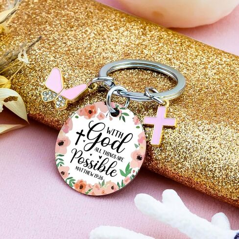 Ibiwe Christian Gifts For Women Keychain Inspirational Religious Birthday Catholic Spiritual Gifts For Women Friends Mom Sister Girl Female Coworkers Christmas Baptism Based Gift For Pastor in Saudi Arabia