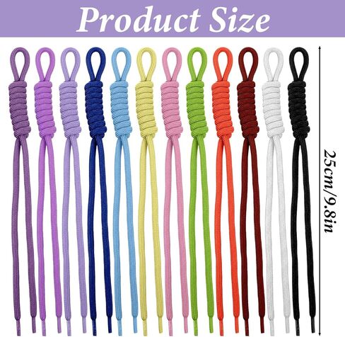 Paracord Keychain, 12 Pcs Colorful Paracord Rope Keychain Braided Cord Bag Charms for Handbags Handmade Key Charms for Purse Key Chain Backpack Decoration Accessories in Kuwait