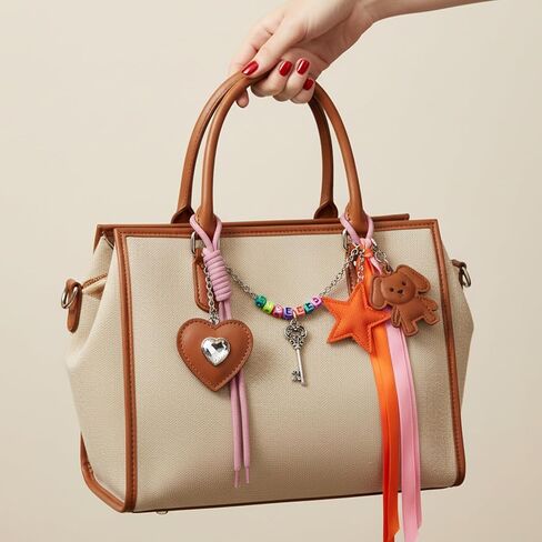 Paracord Keychain, 12 Pcs Colorful Paracord Rope Keychain Braided Cord Bag Charms for Handbags Handmade Key Charms for Purse Key Chain Backpack Decoration Accessories in Kuwait