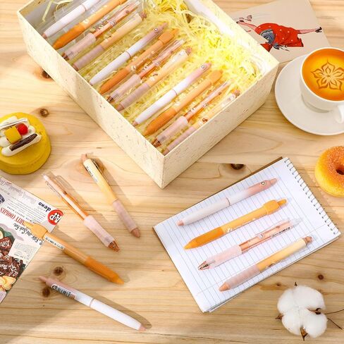 Tenceur 28 Pcs Gourmet Coffee Party Gift Pens Coffee Scented Lover Gifts Party Favors Themed Decoration Black Ink Smelly Gel Pens Retractable 0.5mm for Journaling Note Taking Cute Office Supplies in Saudi Arabia
