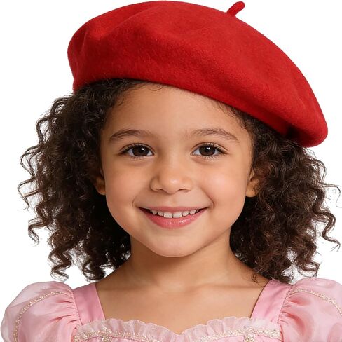 IZUS 2-5T Toddler French Berets for Baby Girls Wool Blend Artist Beanie Cap Solid Warm Painter Hat Baby Boys for Fancy Party in Kuwait