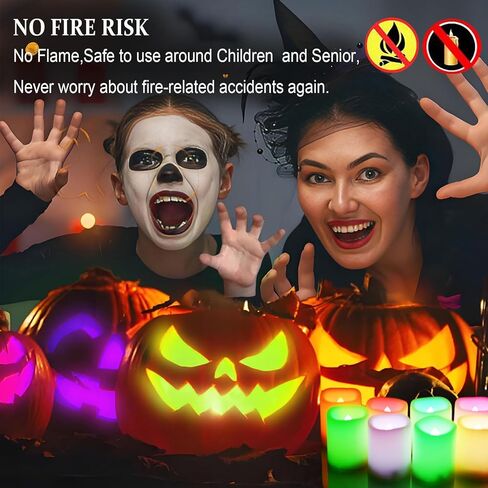 Multi Color Changing Votive Flameless Candles with Remote and Timer - Battery Operated Led Tea Light Candles，Set of 10 Colored Flickering Candles for Birthday, Wedding, Anniversary Easter Party Décor. in Kuwait