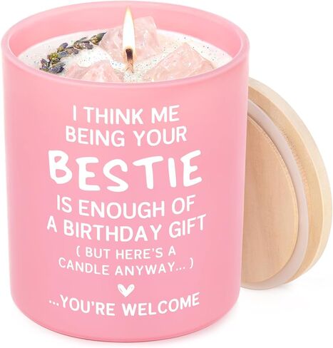 Best Friend Birthday Gifts for Women Friendship, Funny Bestie Candle 10Oz, Birthday Gifts for Friends BFF Work Besties, Bday Gag Gift, Soy Wax Scented Candle in Saudi Arabia