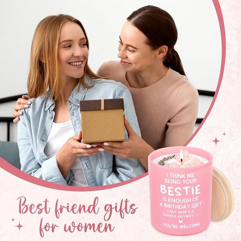 Best Friend Birthday Gifts for Women Friendship, Funny Bestie Candle 10Oz, Birthday Gifts for Friends BFF Work Besties, Bday Gag Gift, Soy Wax Scented Candle in Saudi Arabia
