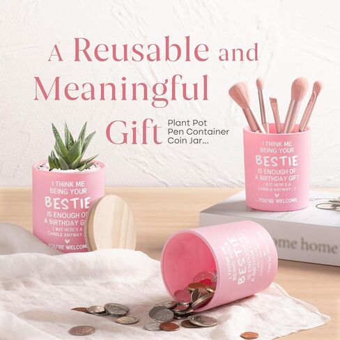 Best Friend Birthday Gifts for Women Friendship, Funny Bestie Candle 10Oz, Birthday Gifts for Friends BFF Work Besties, Bday Gag Gift, Soy Wax Scented Candle in Saudi Arabia