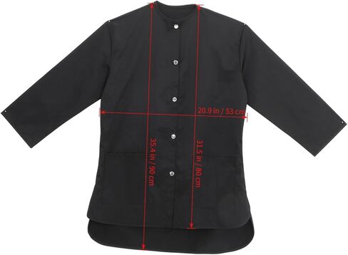 Long-sleeved Work Clothes Smocks Workwear Color Hairstylist Dressing Salon Wear Fashion Women Hairdresser's Coat Salon Smock Long Sleeve Smock Proof Shirt Men's Smock Black in Saudi Arabia