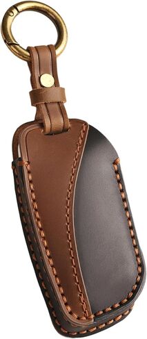 Vintage Leather Key Fob Cover Case for BMW X5 X7 X1 X2 X3 XM M4 iX 5 7 Series i5 i7 2024 2025 2026, Handmade Crazy Horse Leather, Black in Saudi Arabia