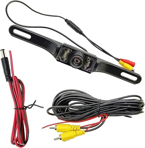 1PC Backup Camera for Car, 170 Degrees Wide Angle HD Video with Night Vision, Waterproof Reversing Parking Camera, Universal for Most Cars (Black) in Kuwait