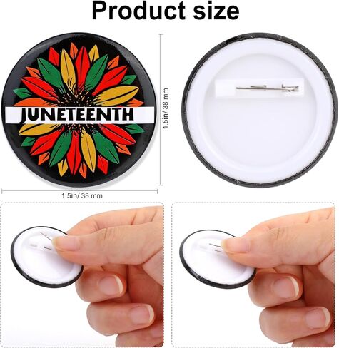 HOWAF 32pcs التاريخ الأسود شهر سعيد Juneteenth دبوس زر السائبة، Juneteenth يوم الحرية حزب الديكور شارة للنساء الرجال تفضل الحفلات، حياة سوداء المسألة دبوس in Saudi Arabia