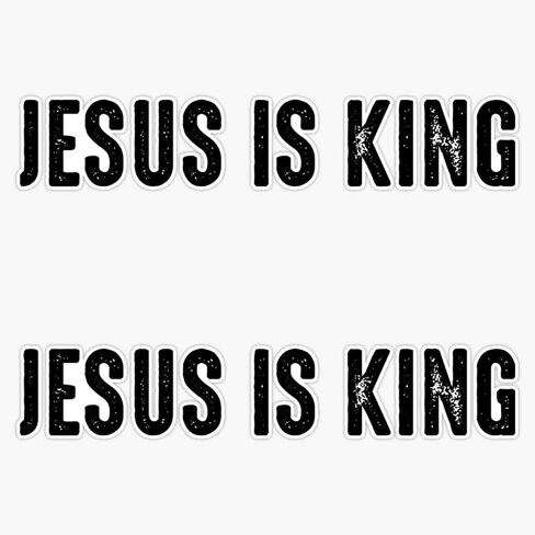 Magnet Jesus is King Magnet Reusable Sticker 5" in Saudi Arabia