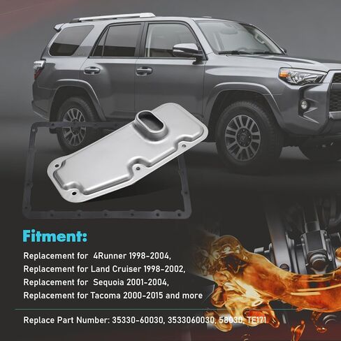 VIKKSAER 3533060030 طقم حشية وعاء زيت فلتر ناقل الحركة الأوتوماتيكي، بديل لسيارة Toyota 4Runner 1998-2004، بديل لكزس LX470 1998-2004، يستبدل 58030 in Saudi Arabia