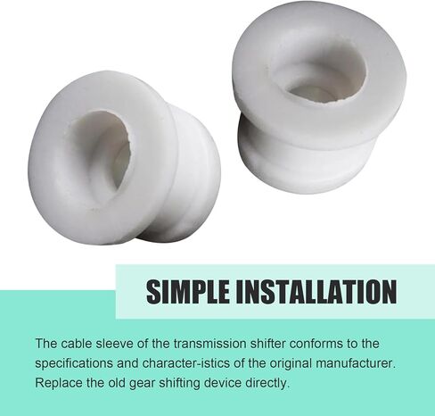 2 PCS Shifter Cable Bushing Cover Kit, Transmission Shift Linkage Bushing Repair Set, Transmission Linkage Cable Replace Part OE# 14057, Compatible with Ford Focus (White) in Kuwait
