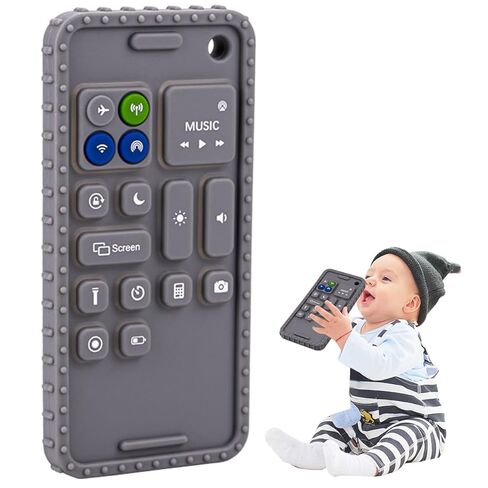 ألعاب التسنين على شكل هاتف للأطفال من عمر 0-3، و0-6، و6-12 شهرًا | ألعاب التسنين الناعمة المصنوعة من السيليكون للأطفال على الهاتف الخليوي | ألعاب فيدجيت للأطفال من 0 إلى 6 أشهر | عضاضة للرضع للرضاعة الطبيعية للأطفال الأولاد والبنات (أزرق) in Kuwait