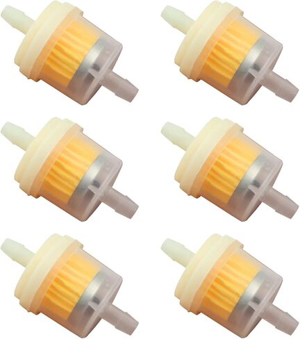 6 PCS 1/4" 6mm-7mm Inline Clear Fuel Filter with Magnet, 2.20 × 1.06 Inches, Small Engine Fuel Filter for Motorcycle ATV Quad Go Karts Lawnmower (Yellow) in Kuwait