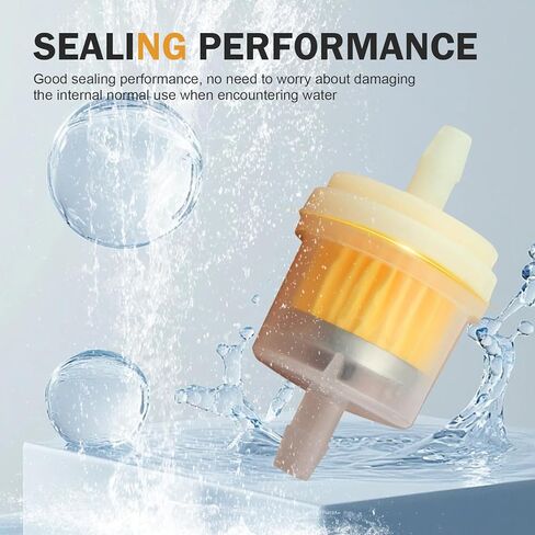 6 PCS 1/4" 6mm-7mm Inline Clear Fuel Filter with Magnet, 2.20 × 1.06 Inches, Small Engine Fuel Filter for Motorcycle ATV Quad Go Karts Lawnmower (Yellow) in Kuwait