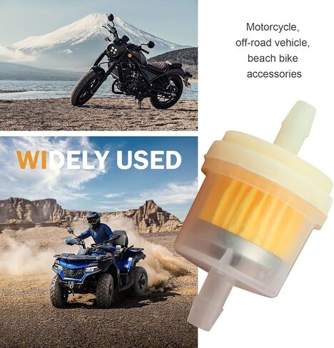 6 PCS 1/4" 6mm-7mm Inline Clear Fuel Filter with Magnet, 2.20 × 1.06 Inches, Small Engine Fuel Filter for Motorcycle ATV Quad Go Karts Lawnmower (Yellow) in Kuwait