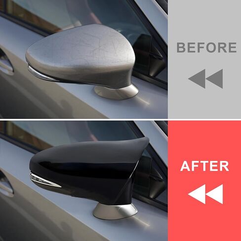 2Pcs Side Mirror Caps Compatible with Lexus IS GS CT LS ES RC F-Sport 2013-2020, Door Rearview Mirror Cover Trims Exterior Decoration Accessories (Glossy Black) in Kuwait