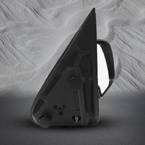 PM Auto Right Passenger Side Manual Foldaway View Mirror Chrome/Convex+Warning Black Textured For 1999-2006 Chevrolet Silverado 1500 in Saudi Arabia