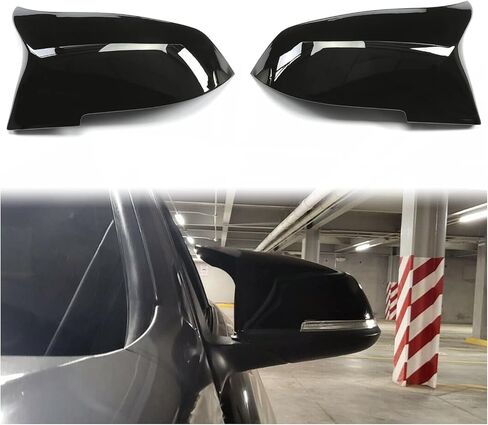أغطية مرايا الباب من HECASA أغطية أغطية مرايا جانبية متوافقة مع BMW F20 F21 F23 F30 F31 F32 F33 F34 F36 F87 X1 I3 استبدال الرؤية الخلفية باللون الأسود اللامع in Saudi Arabia