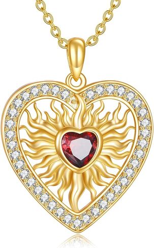 القلب المقدس قلادة فضة القلب المقدس يسوع قلادة 14 كيلو مطلية بالذهب كريستين مجوهرات هدايا للرجال النساء in Kuwait