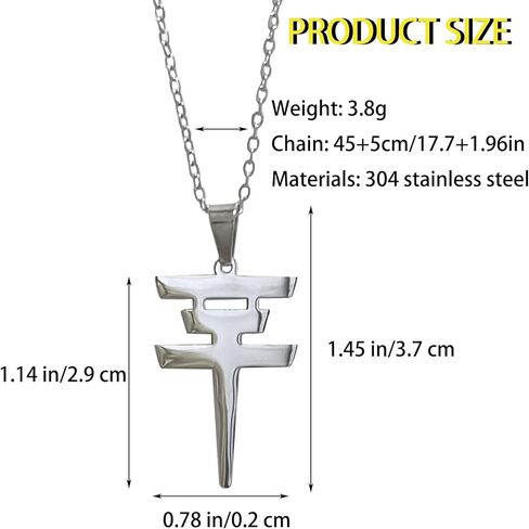 Tokio Hotel Necklace Rock Roll Necklace Stainless Steel Tokyo Hotel Merch for Men Women Tokio Hotel Pendant Jewelry Music Fans Silver in Kuwait