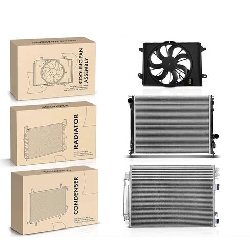 Replacement Parts for New Radiator&AC Condenser&Cooling Fan Kit for Chrysler 300 Dodge Challenger Mod-A58PP-107739 in Saudi Arabia