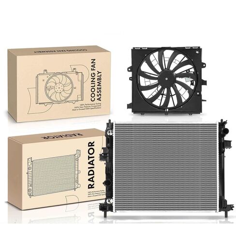Replacement Parts for Radiator&Single Cooling Fan Assembly Kit for Cadillac ATS 2013-2015 L4 2.5L Mod-A58PP-96402 in Saudi Arabia