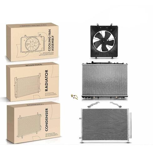 Replacement Parts for Radiator&AC Condenser&Cooling Fan Kit for Acura MDX 2001 2002 V6 3.5L Petrol Mod-A58PP-100226 in Saudi Arabia