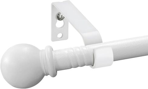 قضبان ستائر للنوافذ مقاس 28-48 بوصة، قضبان ستائر مزخرفة مقاس 5/8 بوصة، قضيب ستارة أسود شديد التحمل مع دعامات، قضيب ستارة طويل لغرفة النوم، غرفة المعيشة، المطبخ، فتحات التهوية الكبرى in Kuwait