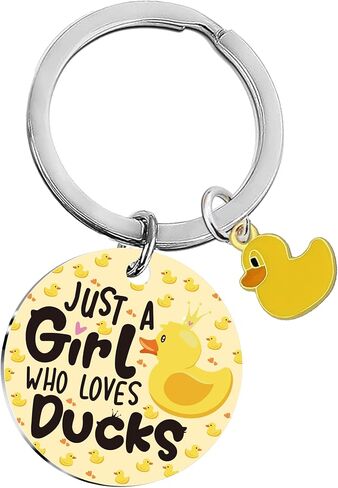 بطة المفاتيح لطيف الفتيات الهدايا - هدية مضحكة الملحقات لطيف عشاق الحيوانات الصفراء حقيبة حقائب اليد الملحقات الشخصية للمراهقين مجرد فتاة تحب البط الكبار الرجال النساء الأصدقاء هدية عيد الميلاد in Kuwait