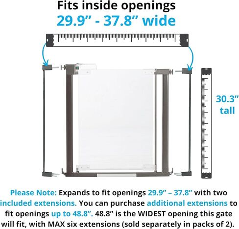 بوابة امان للاطفال من كيو دوس كريستال ديزاينر - تلبي المعايير الاوروبية الصارمة - تصميم عصري وسلامة لا مثيل لها - الجمال والامان معا - تركيب بسيط | تثبيت بالضغط in Kuwait