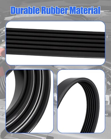 Engine Serpentine Drive Belt Fit for Kia Optima Rondo Forte Forte5 Magentis Hyundai Sonata Mercedes Benz Replace 2521225000 076260849C 0119976792 6PK2585 6PK2580XS 061016 in Kuwait