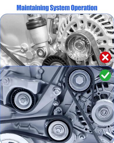 Engine Serpentine Drive Belt Fit for Kia Optima Rondo Forte Forte5 Magentis Hyundai Sonata Mercedes Benz Replace 2521225000 076260849C 0119976792 6PK2585 6PK2580XS 061016 in Kuwait