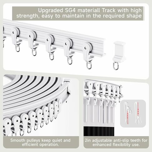 Room Divider Curtain with Ceiling Mount Track Blackout Curtains Thickened Ceiling Privacy Room Divider Screen, Flexible Ceiling Track Window Curtain Panels for Living Room Bedroom (Black W8.3 x L7ft) in Saudi Arabia