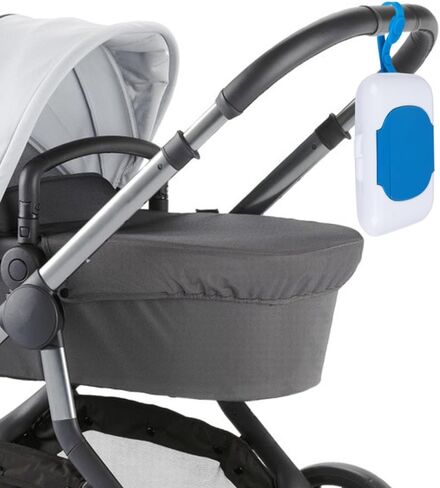 Box Portable Refillable Baby Wipes Dispenser Holder Wipes Carrying Case for Travel Home Office (Blue) in Kuwait