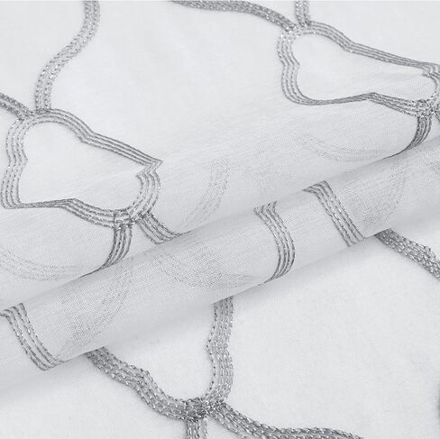 ستائر Dainty Home Grommet الشفافة - سبرينغفيلد 54 بوصة عرض × 84 بوصة طول، شبه شفافة، لوحات ستائر نافذة قابلة للغسل في الغسالة لغرفة النوم وغرفة المعيشة - الحل المثالي للستائر الشفافة in Kuwait