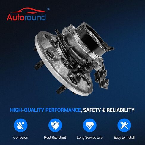 Autoround 515108 515109 RWD محمل العجلات الأمامية ومجموعة المحور مناسبة لـ 2004-2008 شيفروليه كولورادو، 04-08 جي إم سي كانيون، 6 العروات مع ABS، عبوتان in Saudi Arabia