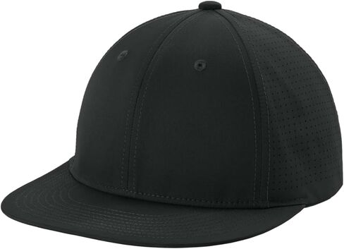 Sport-TEK Unisex Pro-Cut Stretch-Tek Cap | Breathable Fitted Hat for Men & Women with Moisture Wicking Sweatband Black in Saudi Arabia