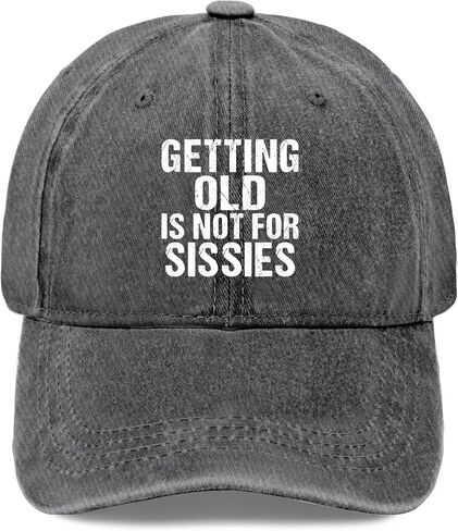Made in USA Getting Old is NOT for Sissies Hat for Men Cotton Washed Baseball Caps Adjustable Hat in Saudi Arabia